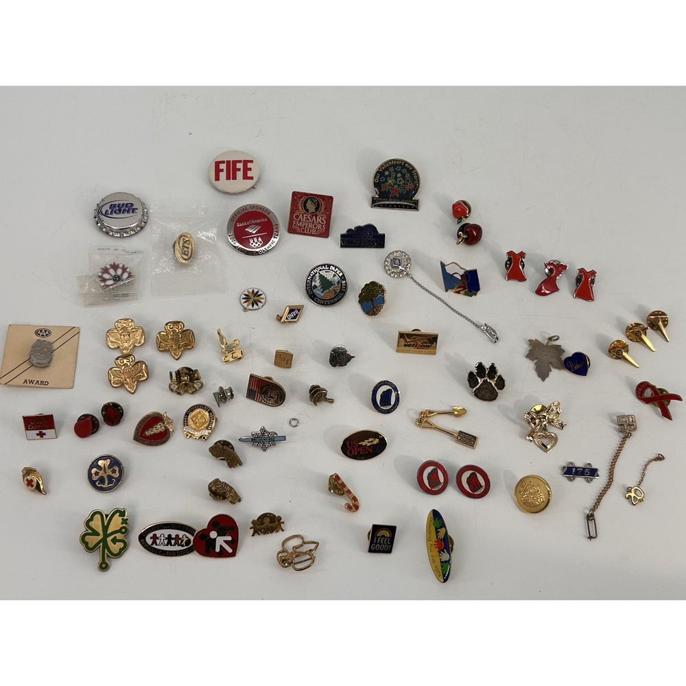 Vintage Enamel Lapel Pin Lot Of 50+ Pins